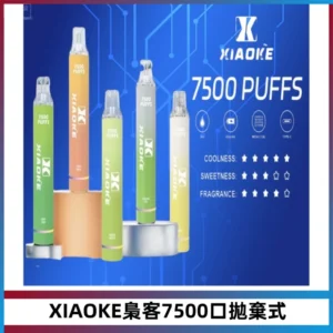 XIAOKE梟客7500Puffs跑馬燈拋棄式電子煙 可發光一次性